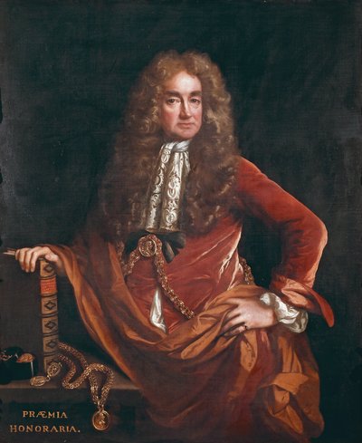 Porträt von Elias Ashmole (1617-1692) von John Riley